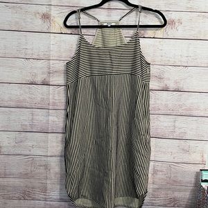 Madewell Black & Tan Striped Dress - Size 10 ✨